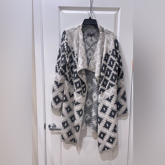 Olivia Sky Sweaters - Olivia Sky Cozy Patterned Knit Open Cardigan Sweater